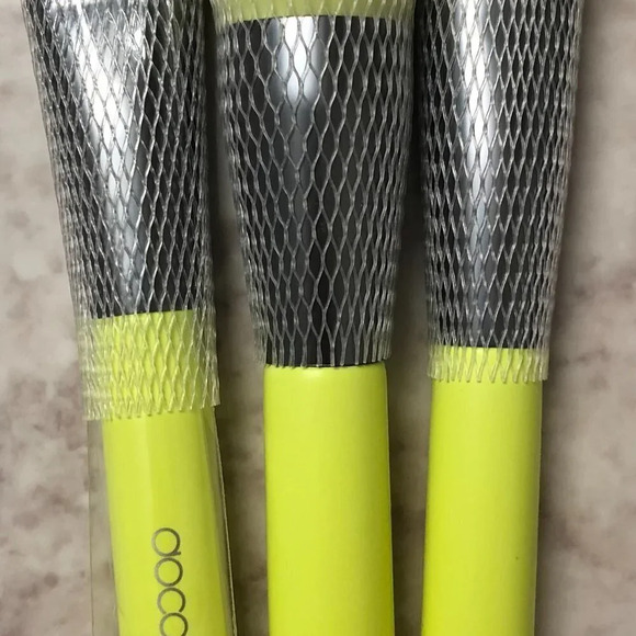 Docolor Makeup Brushes 10 Pcs Premium Synthetic Hair Brush Set, Neon Green - Picture 10 of 15